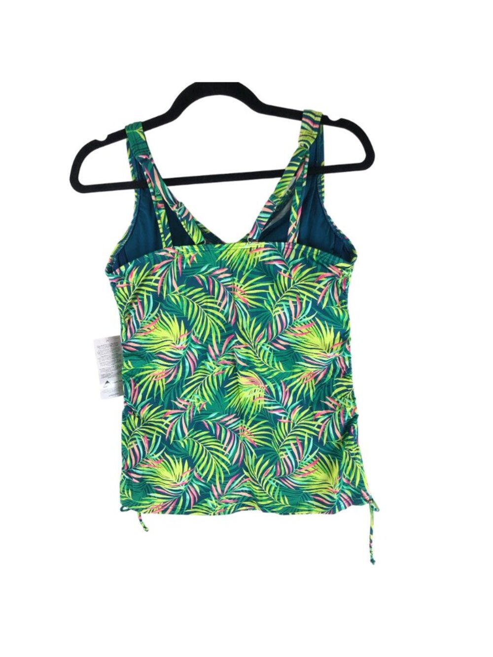 Lands End Chlorine Resistant Adjustable Underwire Tankini Swimsuit Top Green 6 - Picture 2 of 4